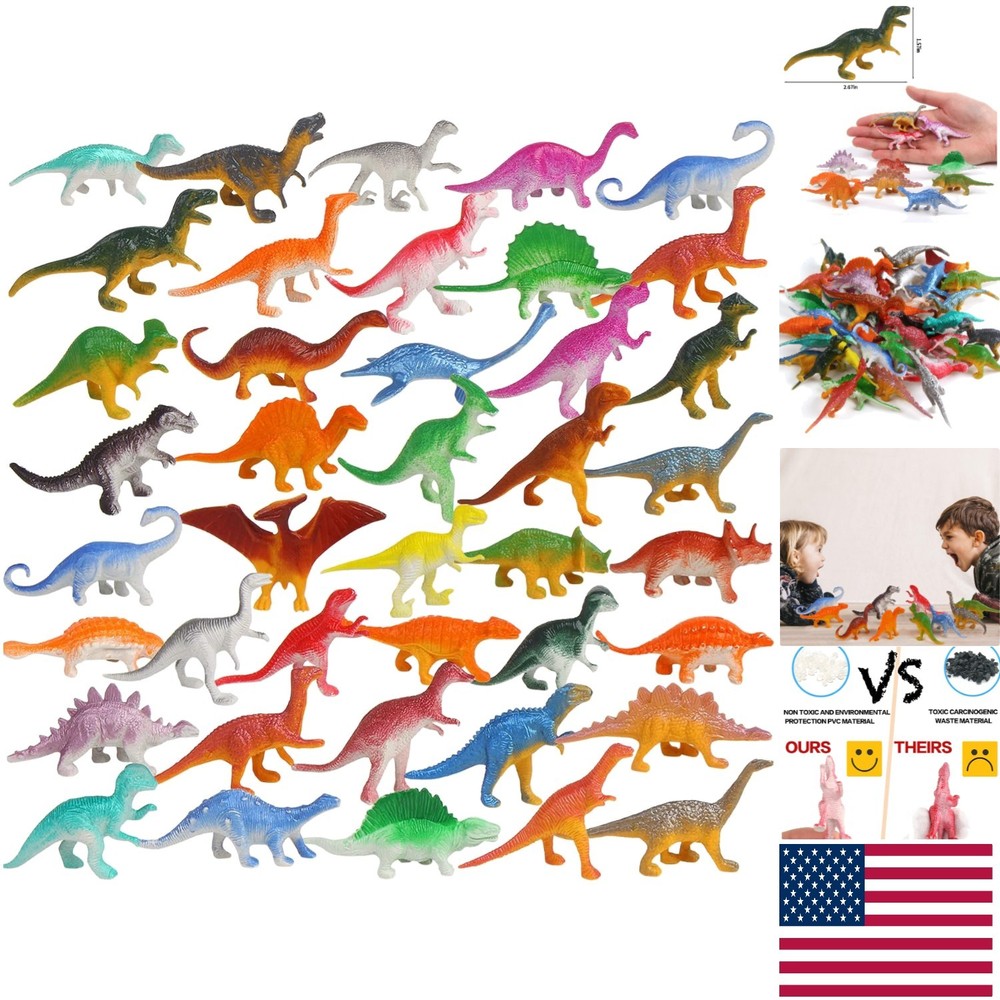 Child-Friendly 39 Mini Dinosaur Figures – Assorted Styles for Educational Play