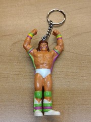 1990 Applause Ultimate Warrior Wrestling Figure Keychain New Deadstock WWF