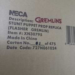 GREMLINS 2 – Prop Replica – Stunt Puppet Flasher Gremlin – Like New / In Box