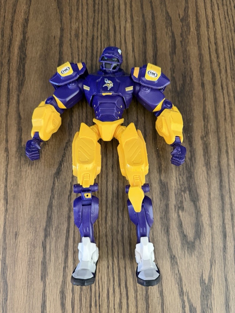 Vikings Football Robot Action Figure 11 in Plastic, Purple/Yellow/White