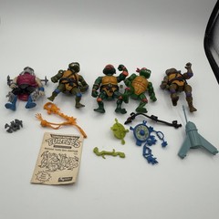 TMNT LEO DON RAPH MIKE Wacky Action LOT OF 5 Turtles Playmates 1989