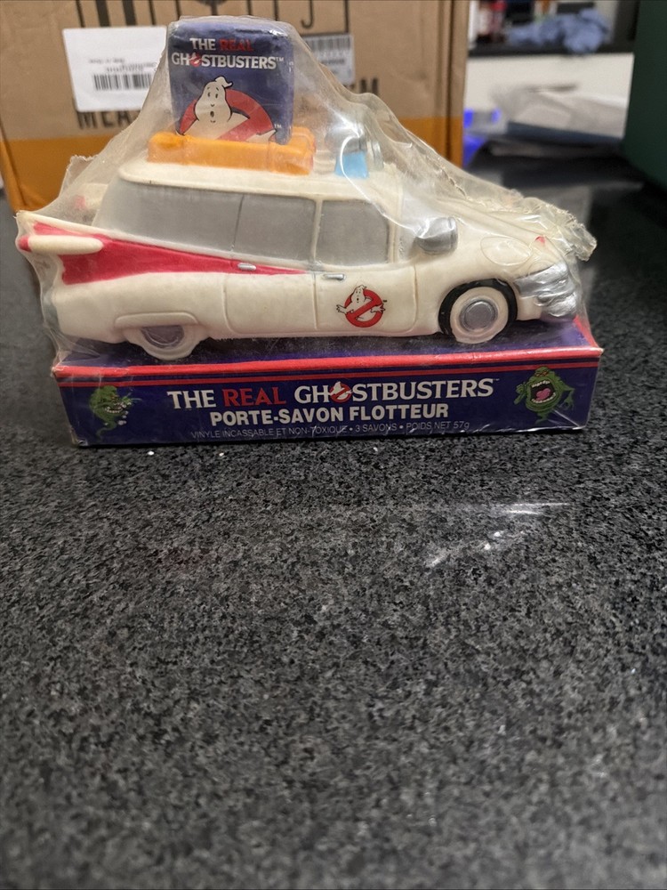 Vintage 1989 The Real Ghostbusters Ecto-1 Floating Soap Dish Sealed DuCair