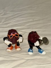 Set Of 7 Miniature Poseable California Raisins Figures 1988 Promotional