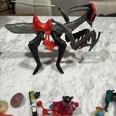 MOTU He Man Huge Lot Gray Skull Castle Weapons 18 Figures Mantisaur Stridor