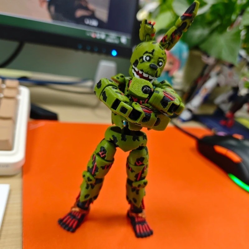 3D Printed FNAF Freddy Fazbear’S Pizza Springtrap Toys Action Figures Anime