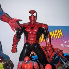 Lot Of 17 Spiderman Action Figures Marvel Toy Biz Mixed Years Talking & Book
