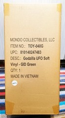 MONDO Godzilla UFO LIMITED EDITION 150 Octeel GLOW IN THE DARK Vinyl DCON Figure