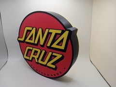 Retro Santa Cruz Skateboards logo light box sign display 1980’s vintage style