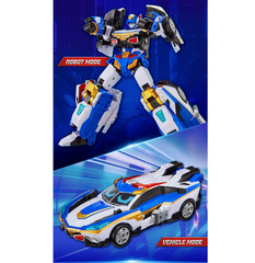Metal Cardbot W BLUECOP W Transforming Patrol Car Robot Korean Toy 2025