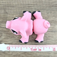 Pig Hatchling 3D Printed Articulated Flexi Fidget Desk Pet Toy 1.75″