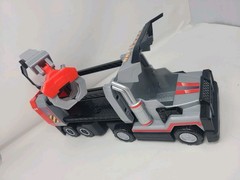 Rare Paw Patrol Big Truck Pups Al Deluxe Big Truck Set w/2 Beams And Log