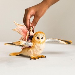 Schleich Fairy in Flight on Glam Owl Bayala Imaginative Playset Toy Figures