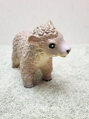 2006 Sheep Gray With Black Eyes Soft Rubber Toy Figure 4.75″ Long