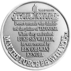 💥STAR WARS POTF💥 ~ TUSKEN RAIDER high quality REPRODUCTION Double Sided Coin!