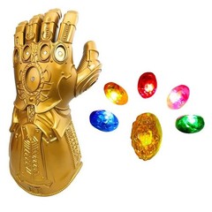 Thanos Infinity War Gauntlet w/LED Light Glove For Kid Size Avengers Costume Toy