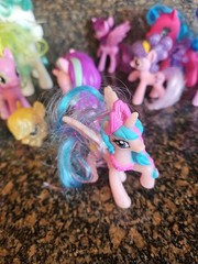 Subtract One The Pink W/yellow Hair Little Pony Lot Of 13 Now 12 & Plastic Horse