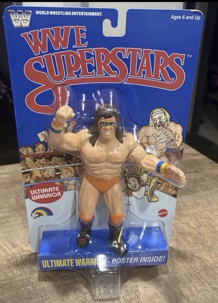 Mattel WWE Superstars LJN Series 2 ULTIMATE WARRIOR 1980’s 8″ Retro Figure 2026