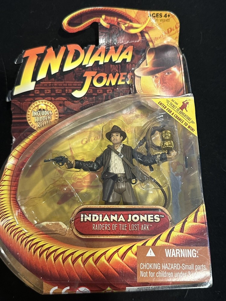 Hasbro Indiana Jones Figure INDY Raiders of Lost Ark 3.75″ W/Idol (No Packaging)