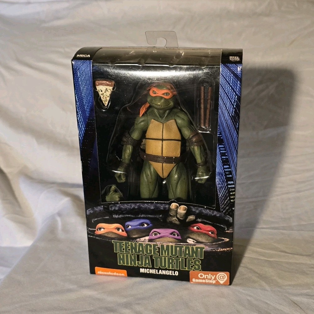 NECA TMNT 1990 Movie Michelangelo Action Figure – Boxed Gamestop Exclusive