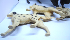 1960’s Canadian Lot Johnny West Action Figure X 1 Buffalo X 3 Dogs Flick & Flack
