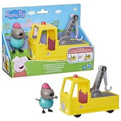 Peppa Pig Granddad Dog Pull Back Tow Truck Toy with Figure for Kids 3 Years Up
