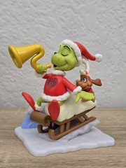 Just Play Dr. Seuss THE GRINCH Scene Figures COMPLETE SET OF 7 W/Flocked (READ)