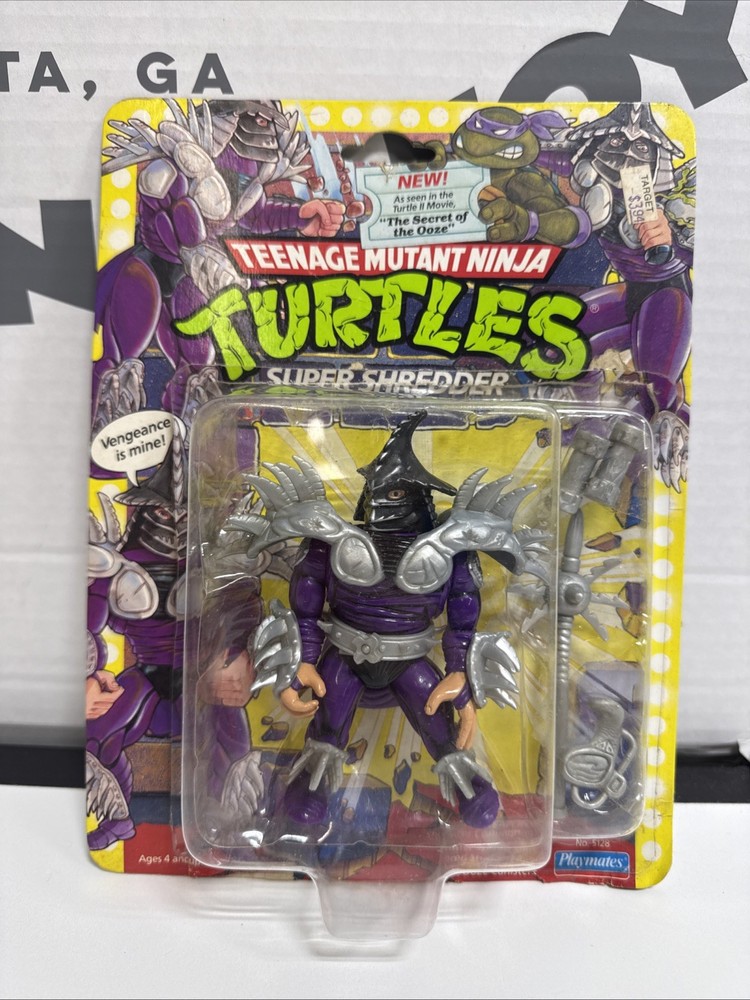 1991 TMNT Super Shredder & Card Back Teenage Mutant Ninja Turtles SEE DESC