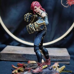 1/8 League of Legends Vi 21cm Action Figure Model Painted Resin Model Handmade