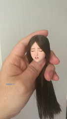 1/6 Close Eyes Enjoying Little Girl obitsu Head Sculpt Fit 12″ PH UD LD Doll Toy