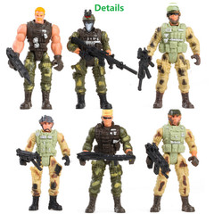 8Pcs/Set SWAT Military Army Action Figure Toys for Boys Combat Game Movable Doll