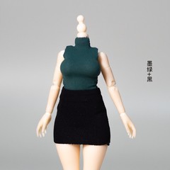 1/12 Sleeveless Top & Short Skirt Model Fit 6” Female Girl Figure Body