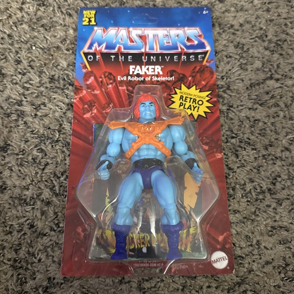 New MOC Masters of the Universe FAKER Origin 2021 Retro Play MOTU Mattel he-man