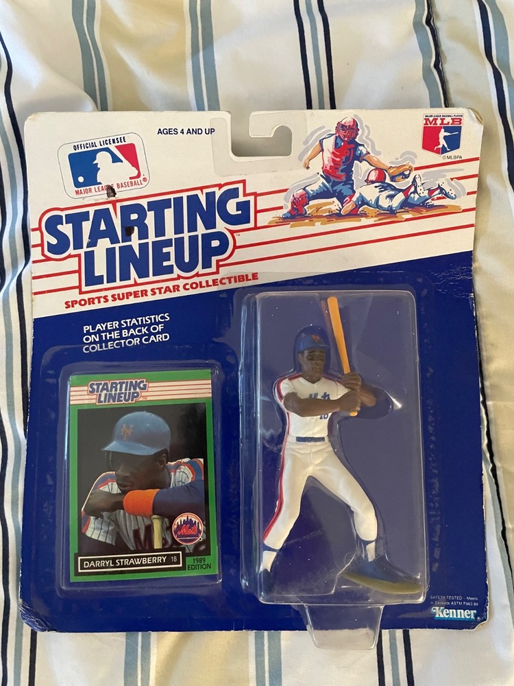 1989 Starting Lineup Darryl Strawberry Action Figure And Card Ages 4+