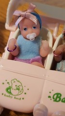 Zuru My Mini Baby(Awake Triplets)Series 1 w/Stroller, Bunny Chairs, Book & More!