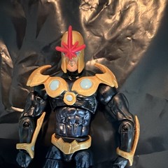 Hasbro Marvel Nova Action Figure Plastic Black Gold Red Comic Book Heroes