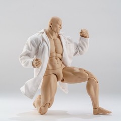 1/12 White Lab Coat for 7″ STRONG figure Doctor Nota Mezco McFarlane WWE ❶USA❶
