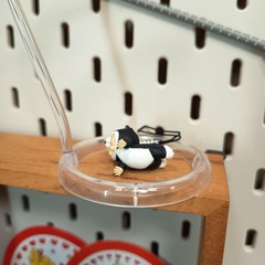 KEWPIE Baby as PINOCCHIO FIGARO CAT 1″ Mini Figure KEYCHAIN Toy Miniature Disney