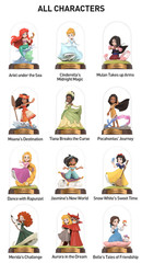 Authentic Disney Princess Create Your World Series Blind Box Figures 4.33inches