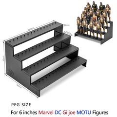 4 Tiers Display Risers Stand Shelf for 6inch Mavel Legends/ Gi Joe Action Figure
