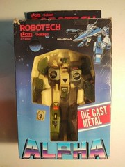 ROBOTECH Excite / Gakken ALPHA LANCER green 1980s toy WITH BOX gun and foam case
