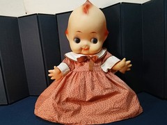 Vintage Kewpie Doll Sofubi 60cm Green Wings Showa Retro Japan Large Figure