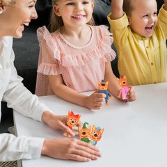 Kid-e-Cats Action Figures 5pcs Set 6-8cm Cartoon Anime Cat Cake Toppers Kids Toy
