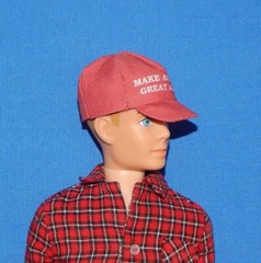 1:6 Scale MAGA Hat Baseball Cap Ken Barbie Doll Size Red *NEW Style* Custom Back
