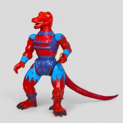 DINOSAUCERS GENGHIS REX 🇧🇷 GLASSLITE BRAZIL VINTAGE FIGURE REPRO TAIL 3D GUN