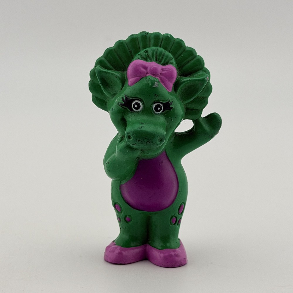 Vintage Baby Bop Barney & Friends Green Dinosaur Figurine 1993 Lyons Group Dakin