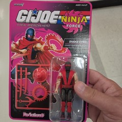 Super7 GI Joe Reaction Ninja Force SNAKE EYES 3.75″ Figure NEW IN HAND UNPUNCHED