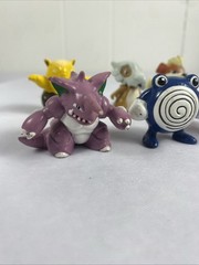 Vintage Tomy Pokemon Figures Lot of 6 Jigglypuff Nidoking Poliwhirl Growlithe