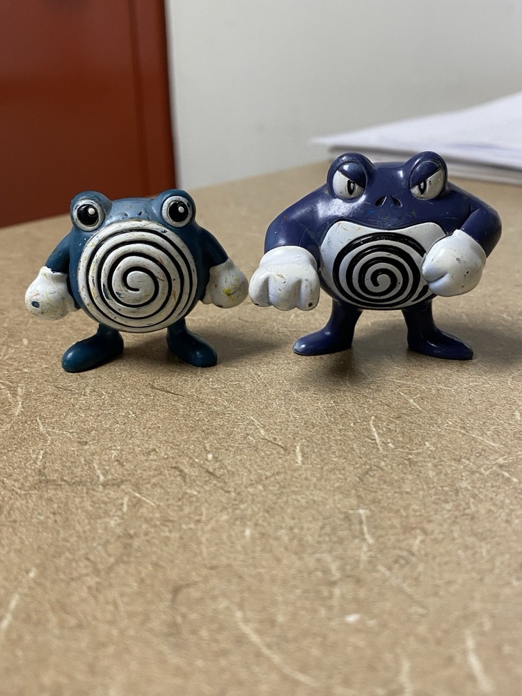 Vintage TOMY Pokemon Poliwhirl & Poliwrath 1999 1st gen Figures