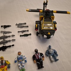 LOT Vintage 1993 Military Muscle Men San Francisco Toymakers Mighty Helicopter