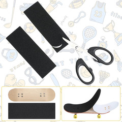 24 Pcs Black Fingerboard Foam Grip Tape 110 x 38 x 2 mm Fingerboard Deck Grip Ta
